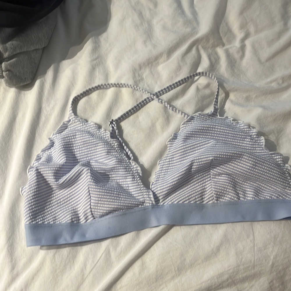 Striped bikini top